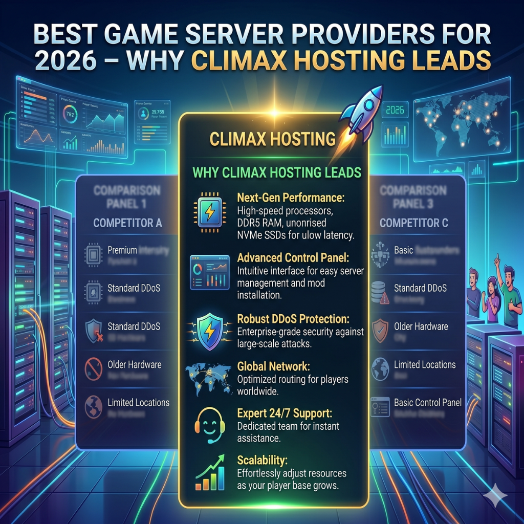 Best Game Server Providers for 2026 – Why Climax Hosting Leads
